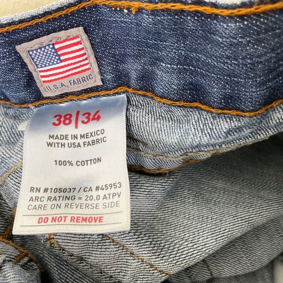 Ariat FR Jeans Men 38x 34 - fits 37x 33.5 M3 CAT2 Loose Fit Welding * Stained - Picture 5 of 15